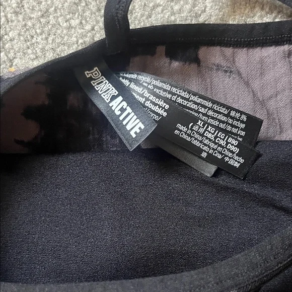 Victoria’s Secret PINK Active Tie-Dye Ribbed Crop Top and Leggings Matching Set - Picture 4 of 5